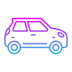Car Line Gradient Icon