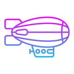Airship Line Gradient Icon © Maan Icons