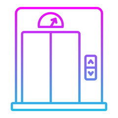 Elevator Line Gradient Icon