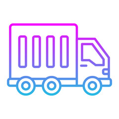 Truck Line Gradient Icon