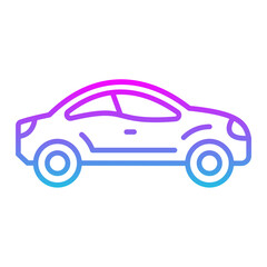 New Car Line Gradient Icon