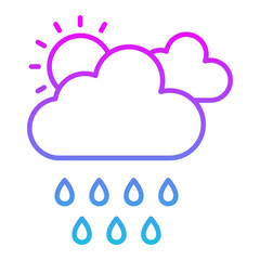Rainy Day Line Gradient Icon