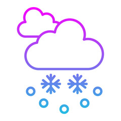 Snowfall Line Gradient Icon