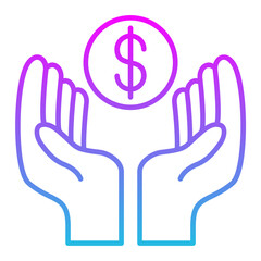 Fototapeta premium Savings Line Gradient Icon