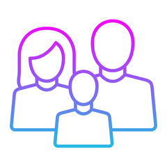 Family Line Gradient Icon