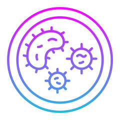 Bacteria Line Gradient Icon