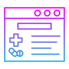 Online Line Gradient Icon