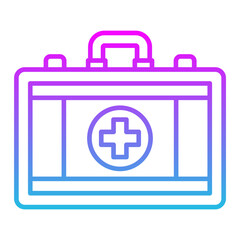 First Aid Kit Line Gradient Icon