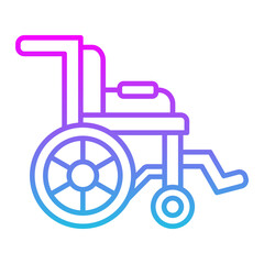 Handicapped Line Gradient Icon