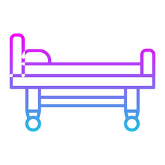 Bed Line Gradient Icon