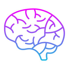 Brain Line Gradient Icon