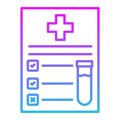 Obraz premium Test Line Gradient Icon