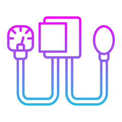 Blood Pressure Line Gradient Icon