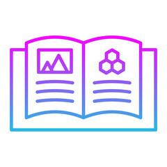 Open Book Line Gradient Icon