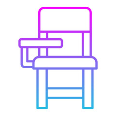 Chair Line Gradient Icon