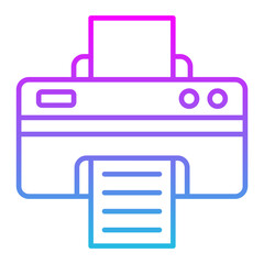 Printer Line Gradient Icon