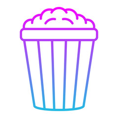 Popcorn Line Gradient Icon