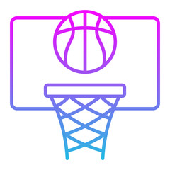 Basketball Line Gradient Icon