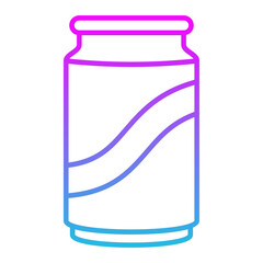 Cold Drink Line Gradient Icon