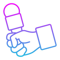 Interview Line Gradient Icon