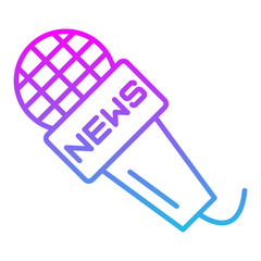 Microphone Line Gradient Icon