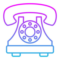 Telephone Line Gradient Icon