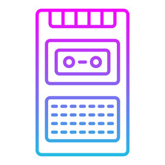 Voice Recorder Line Gradient Icon