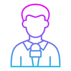 Journalist Line Gradient Icon