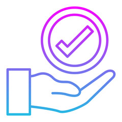 Approve Line Gradient Icon