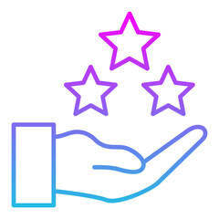 Rating Line Gradient Icon