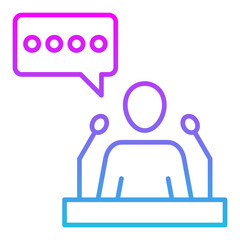 Discourse Line Gradient Icon