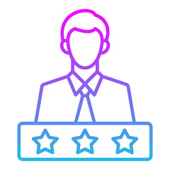 Rate Line Gradient Icon