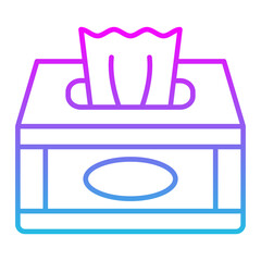 Tissue Box Line Gradient Icon