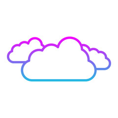 Clouds Line Gradient Icon