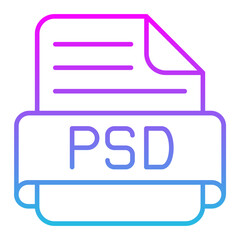 Psd Line Gradient Icon