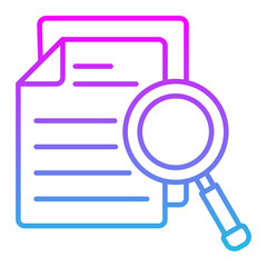 Audit Line Gradient Icon