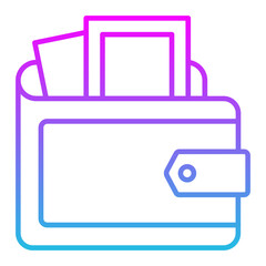 Wallet Line Gradient Icon