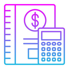 Journal Line Gradient Icon