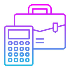 Accounting Line Gradient Icon