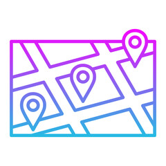 Places Line Gradient Icon