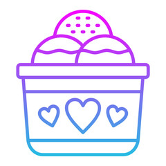 Ice Cream Line Gradient Icon