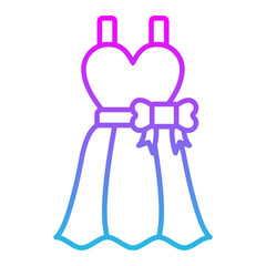 Dress Line Gradient Icon