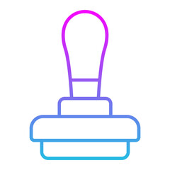 Stamp Line Gradient Icon