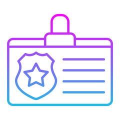 Id Card Line Gradient Icon