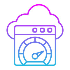 High Performance Line Gradient Icon