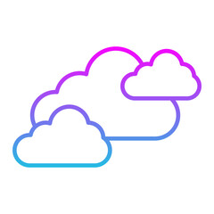 Clouds Line Gradient Icon