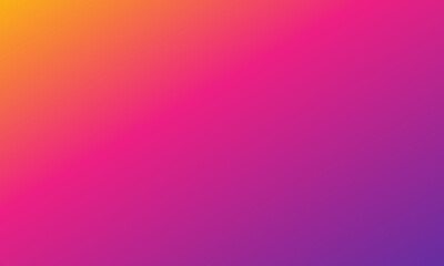 Abstract blurred gradient background in yellow, pink and purple colors. Colorful smooth banner template. Easy editable soft color vector illustration.