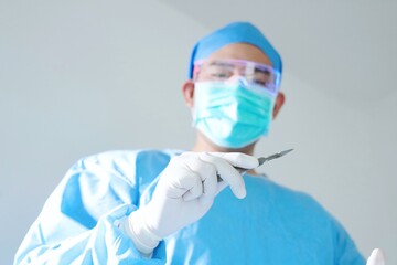 Naklejka premium doctor with syringe