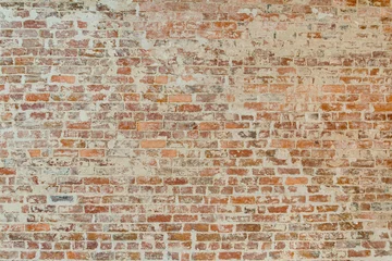 Selbstklebende Fototapete Ziegelwand old brick wall background distressed vintage