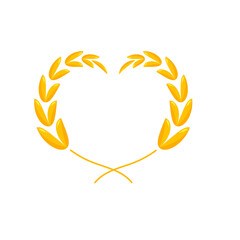 Ears of wheat. Whole grains for making bread.